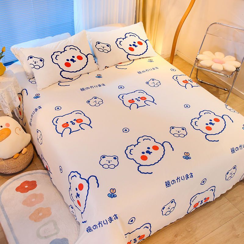 床单单件水洗棉被单双人被罩学生宿舍男单人床1.2儿童褥单夏季