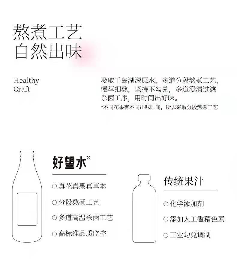 好望水望山楂气泡水望杏福望桃花望梅好望柠萌果汁饮料汽水300ml