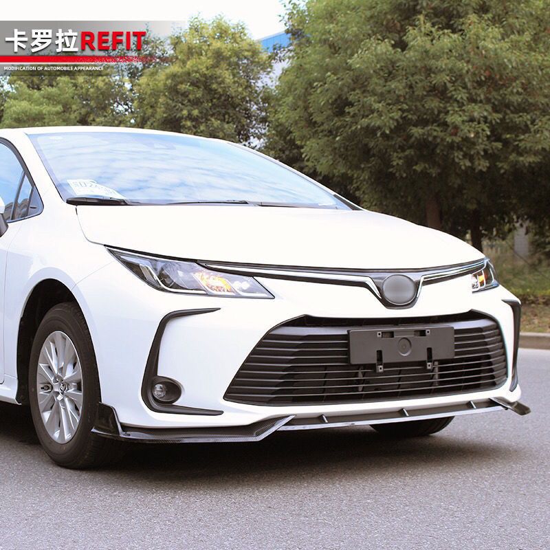 适用于19-21款丰田卡罗拉前铲改装卡罗拉前唇防撞条装饰汽车包围