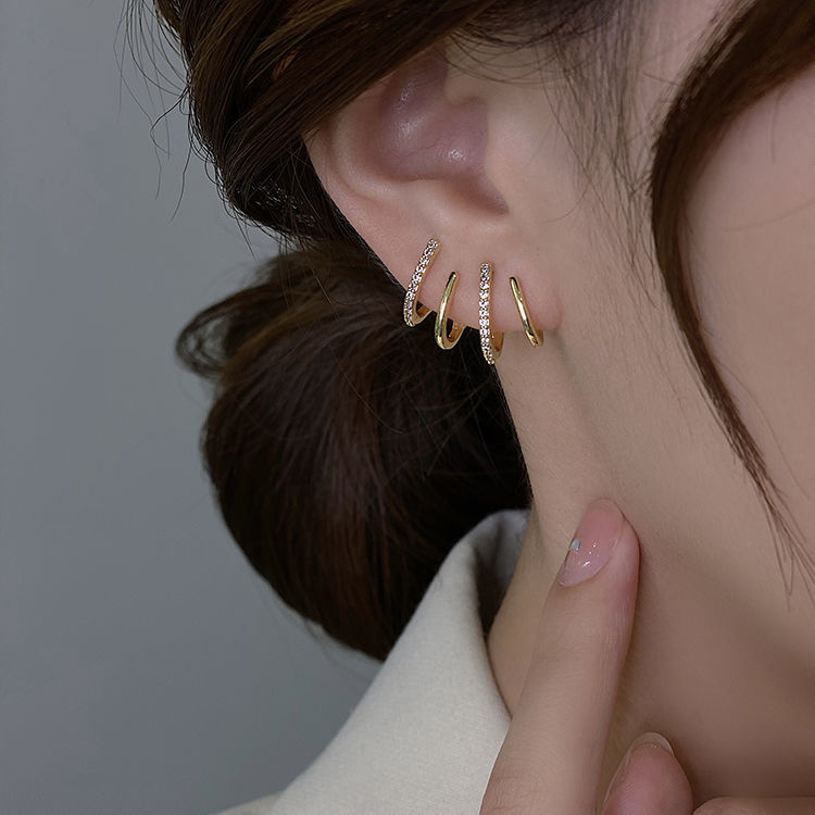 韩国耳钉女小众设计感简约高级感气质耳环年新款潮耳饰爆款