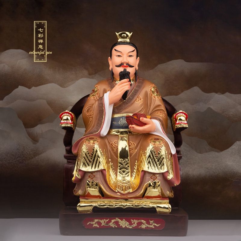 船王树脂神像船神孟公孟姥航海之神带坐椅船王怀旧家居风水摆件