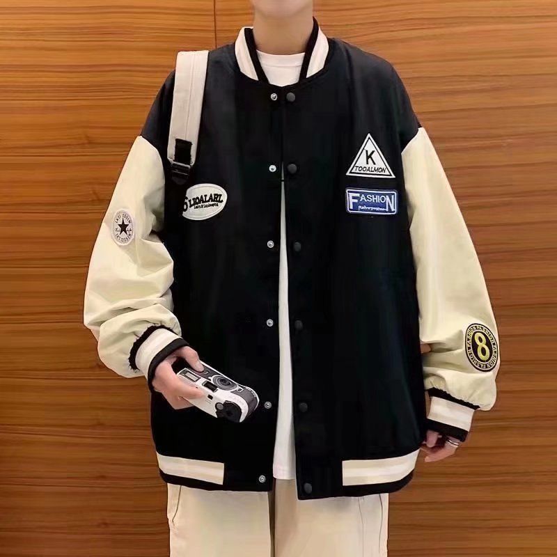 棒球服外套男春秋季2021年新款潮牌ins韩版潮流宽松休闲痞帅夹克
