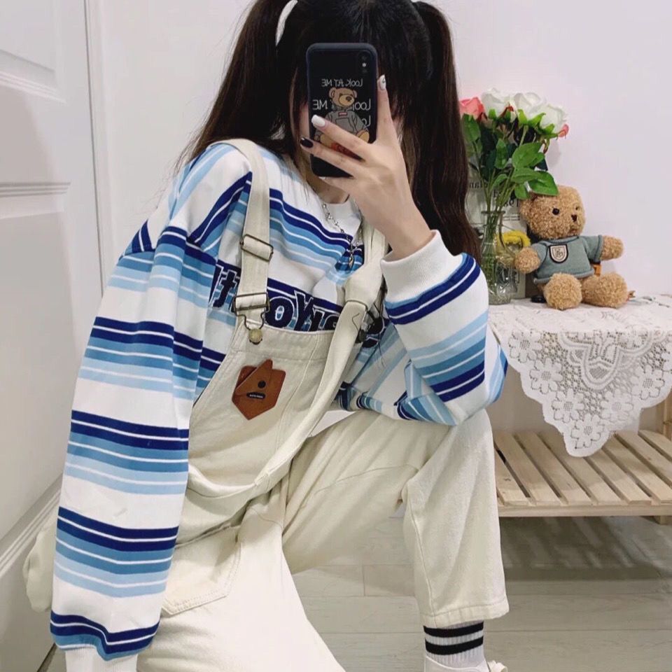 Clothes female students  new Korean version loose fried street sweater women's trendy spring and autumn new long-sleeved early autumn top