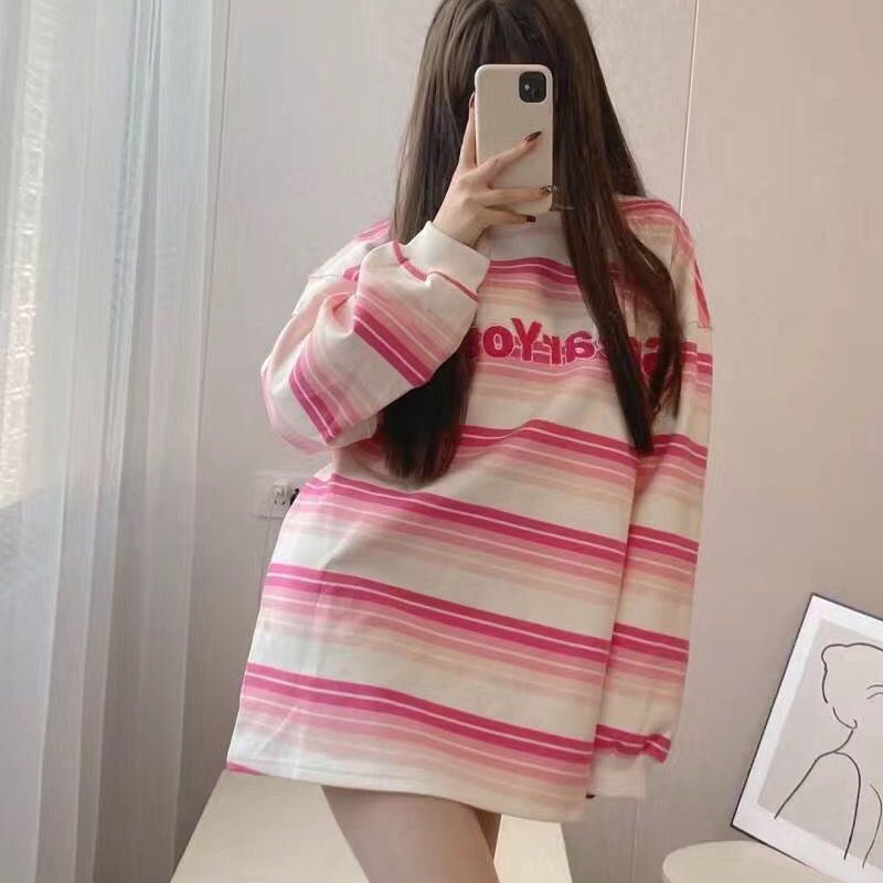 Clothes female students  new Korean version loose fried street sweater women's trendy spring and autumn new long-sleeved early autumn top