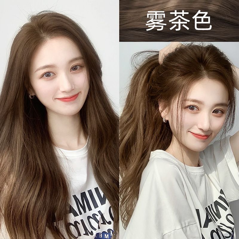 雾感茶棕色染发剂膏2021流行发色显白泡泡沫纯自己在家染头发植物