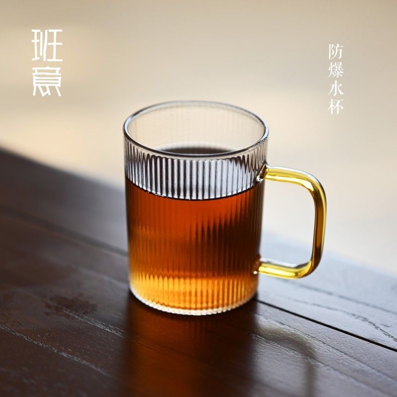 班意 锤纹玻璃杯出口日本家用磨砂茶杯ins简约男水杯子威士忌酒杯