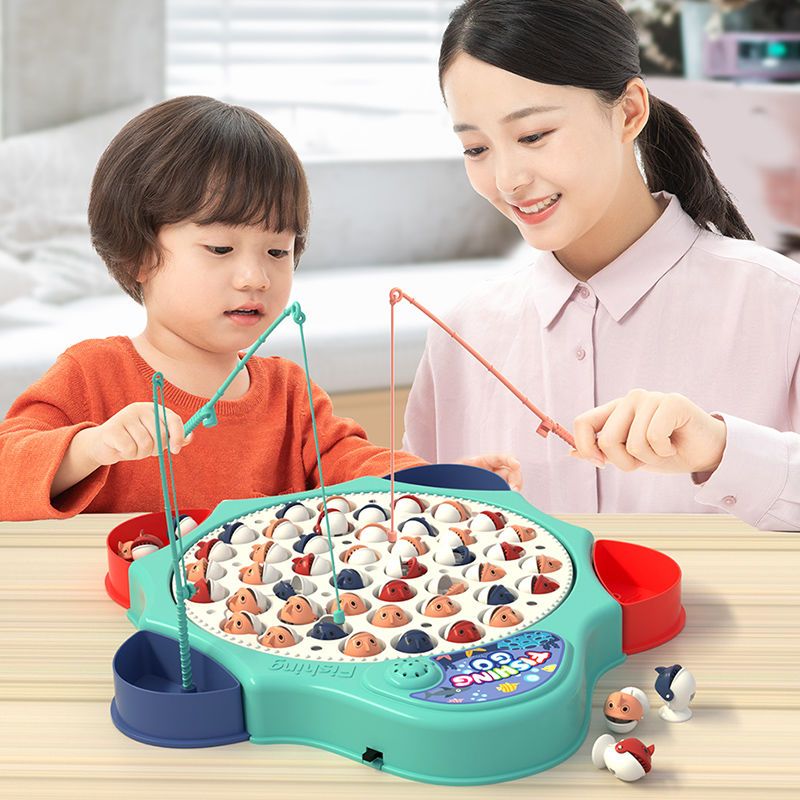 钓鱼玩具儿童益智电动磁性鱼套装小孩一二男女孩礼物1一2-3岁宝宝