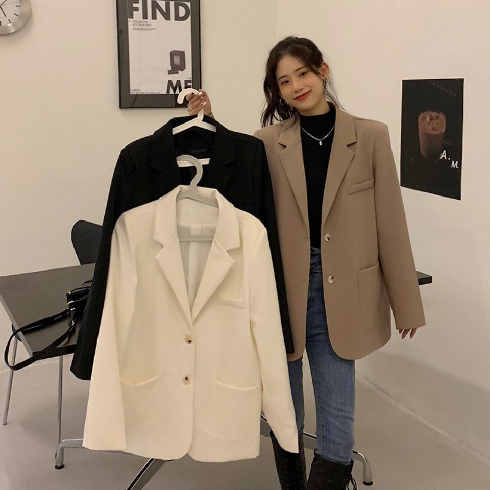春秋小西服女外套韩版2022黑色小西装女外套春新款休闲尚百搭职业