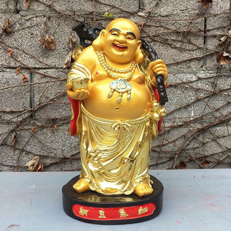 布袋弥勒佛摆件16寸大肚笑佛弥勒佛佛像38厘米和尚站像招财神像【【3
