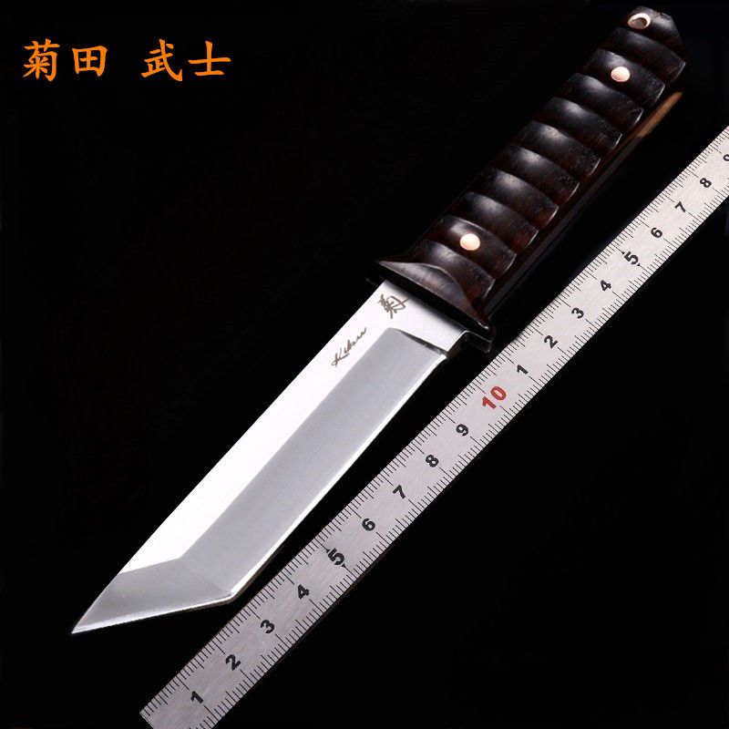户外专用刀具日本风格一体式直刀野外生存锋利小刀收藏刀便携式刀