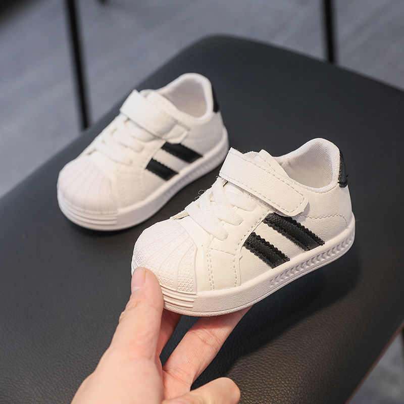 Children's small white shoes spring and autumn new toddler shoes boys' skate shoes single shoes girls' shoes baby shell head sneakers