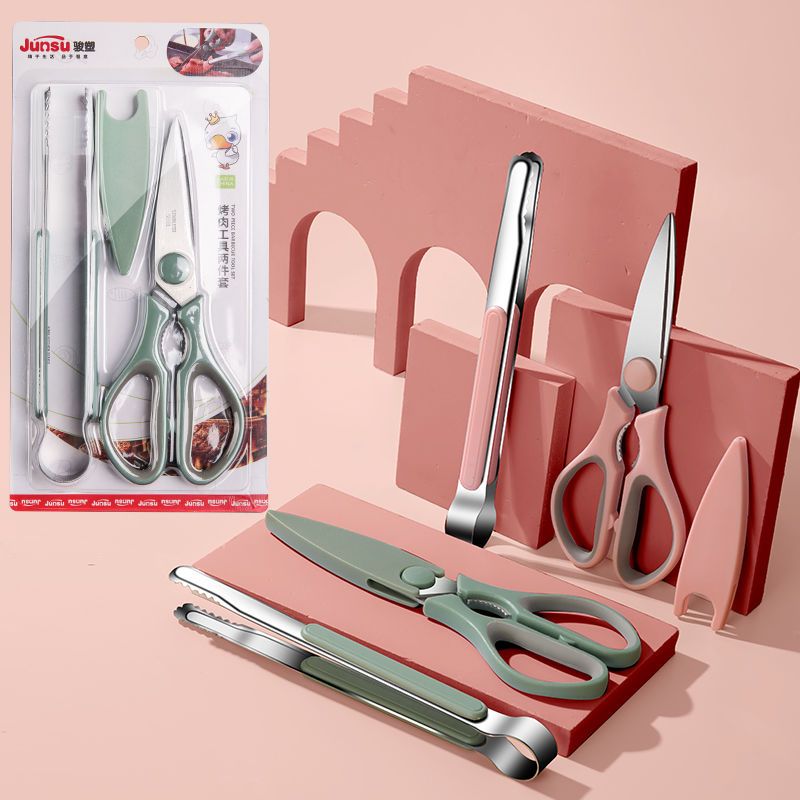 Barbecue set food clip stainless steel steak clip barbecue clip kitchen scissors household Korean cuisine