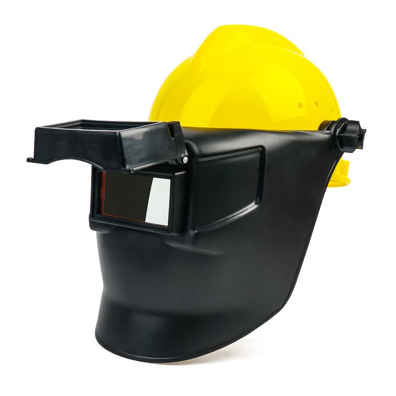 高空防护面罩电焊护脸安全帽工地氩弧焊防紫外线防烤脸头戴式打磨