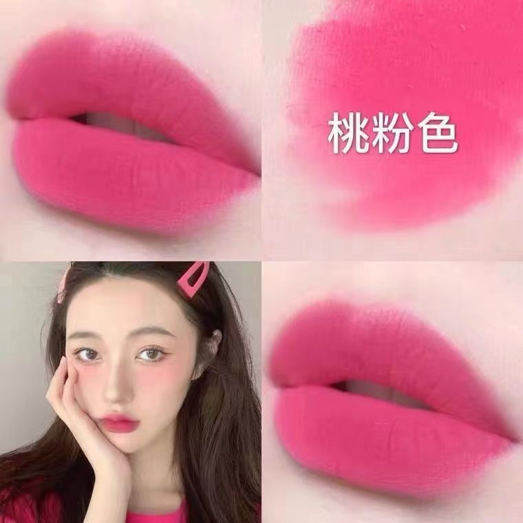 玫色系大集合】韓國女團桃粉絲絨啞光口紅唇釉 持久保濕不易脫色