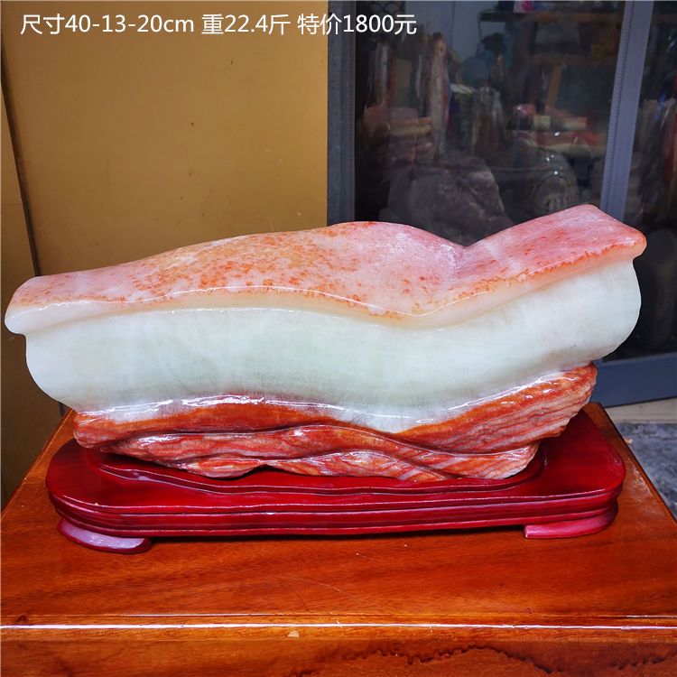 天然原石猪肉石奇石造型石观赏石东坡肉石腊肉石摆件装饰收藏礼品