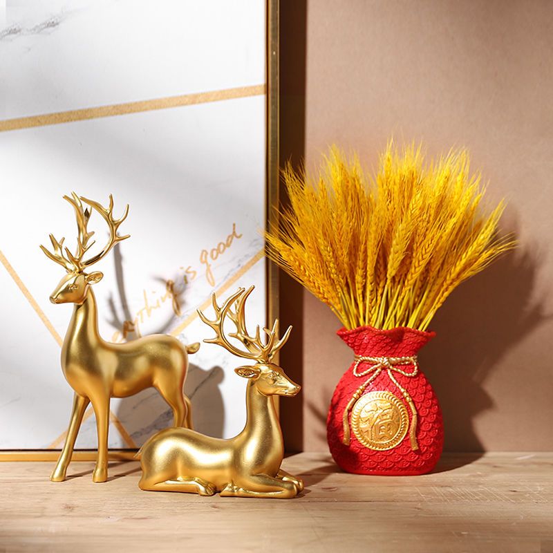 Wheat Ear Lucky Bag Lucky Ornament Home Living Room Entrance Wine Cabinet TV Cabinet Decoration Store Barley Opening Gift