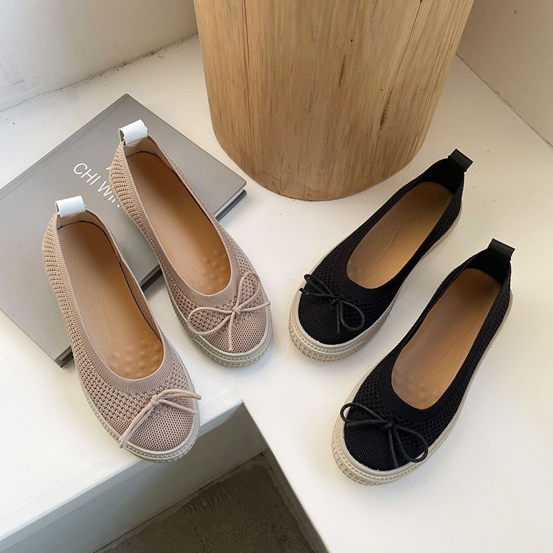 渔夫鞋女晚晚风温柔平底鞋夏季新款帆布鞋软底透气薄款一脚蹬单鞋