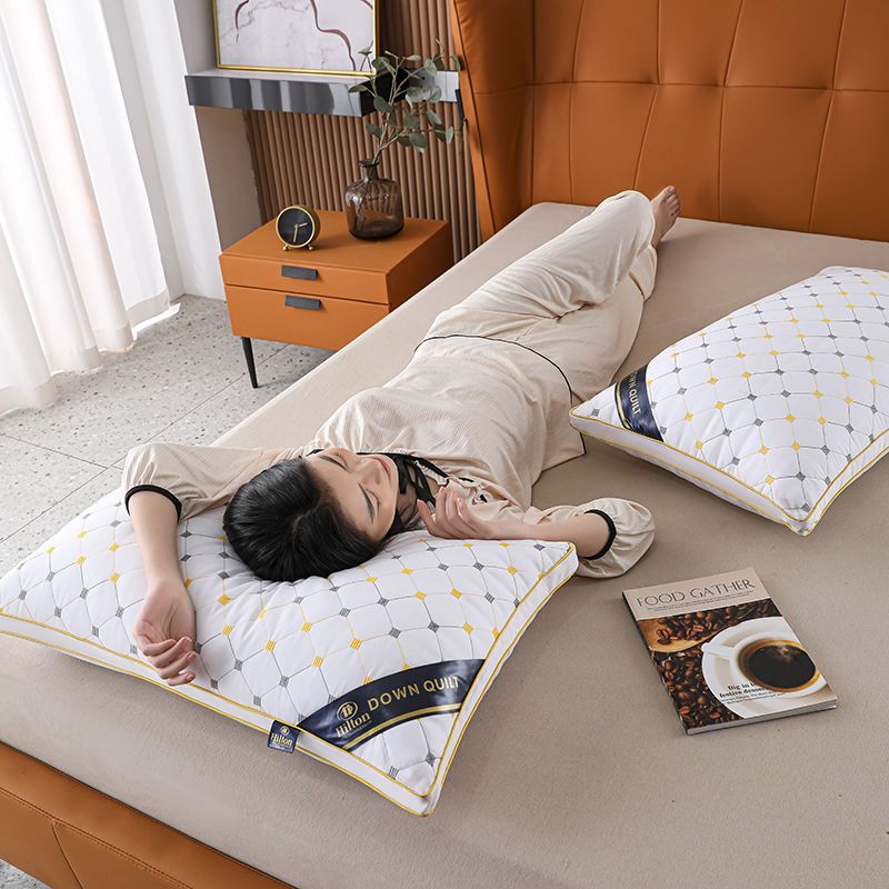希尔顿五星级酒店枕头枕芯一对家用成人助睡眠护颈椎宿舍一只单人
