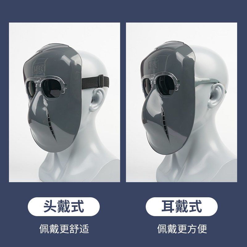 电焊防护面罩 焊工墨镜电焊眼镜氩弧焊烧焊二保焊防烤脸护脸面具