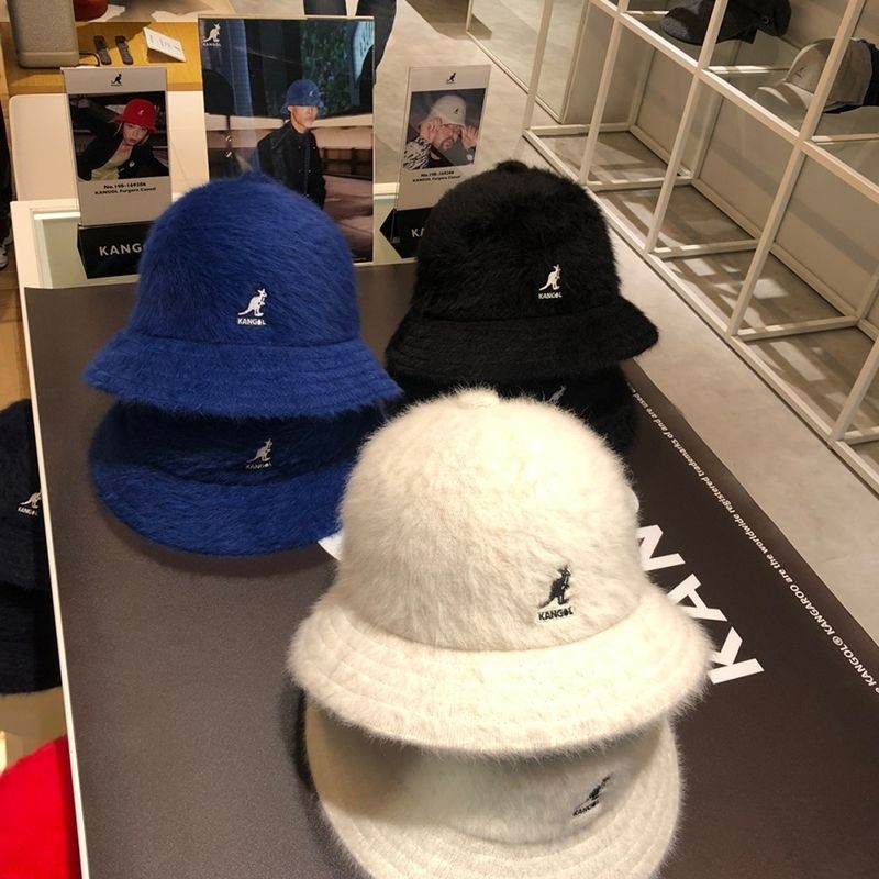 Kangol Kangur Rybak Kobieta Królicza sierść Ciepły pluszowy kapelusz garnkowy Jesień i zima Wszechstronna koreańska wersja Kopuła_voghion.com