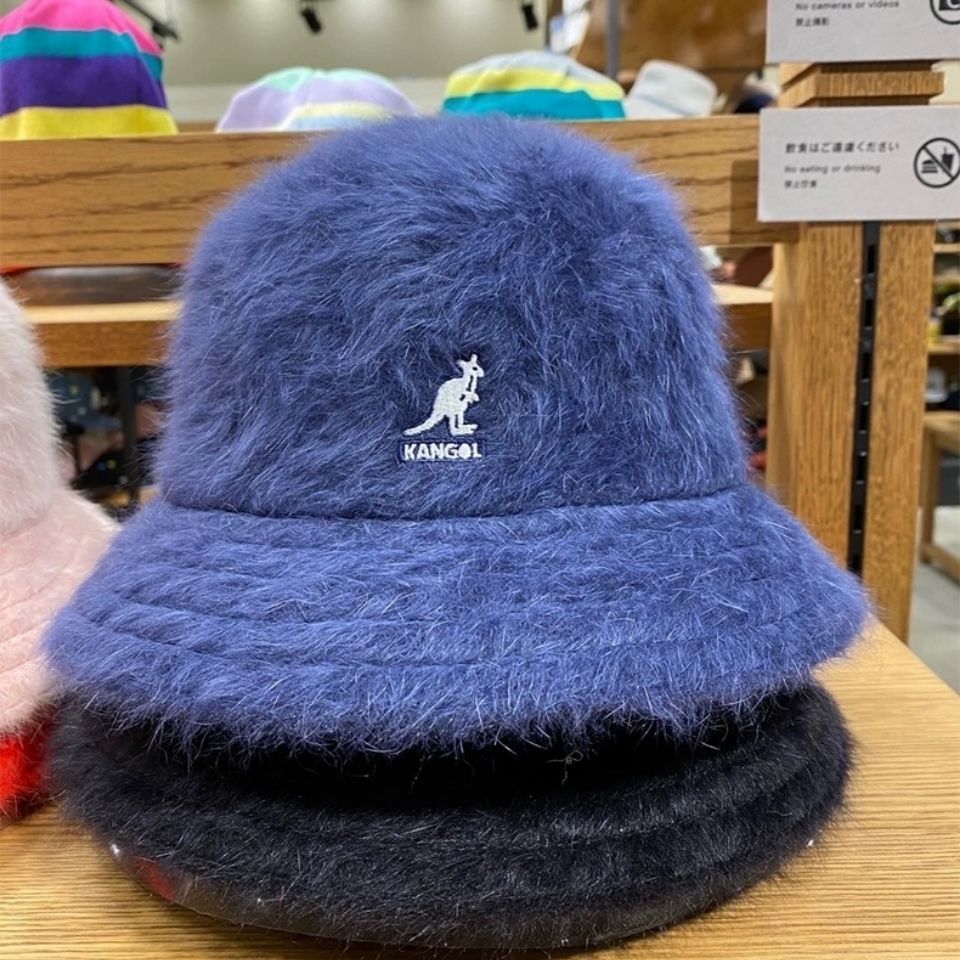 Kangol Kangur Rybak Kobieta Królicza sierść Ciepły pluszowy kapelusz garnkowy Jesień i zima Wszechstronna koreańska wersja Kopuła_voghion.com
