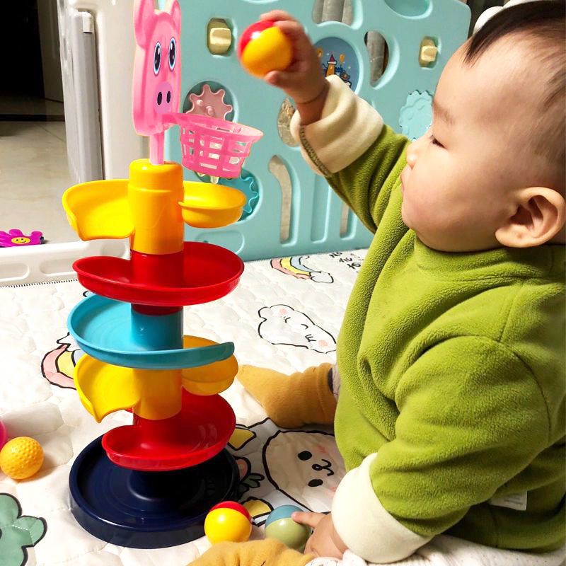 宝宝益智投篮婴儿趣味早教滚滚球滑球塔轨道转转乐0-3岁婴儿玩具