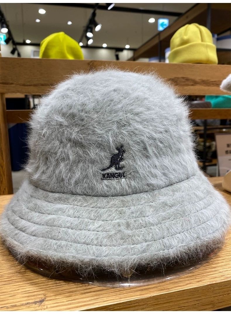 Kangol Kangur Rybak Kobieta Królicza sierść Ciepły pluszowy kapelusz garnkowy Jesień i zima Wszechstronna koreańska wersja Kopuła_voghion.com