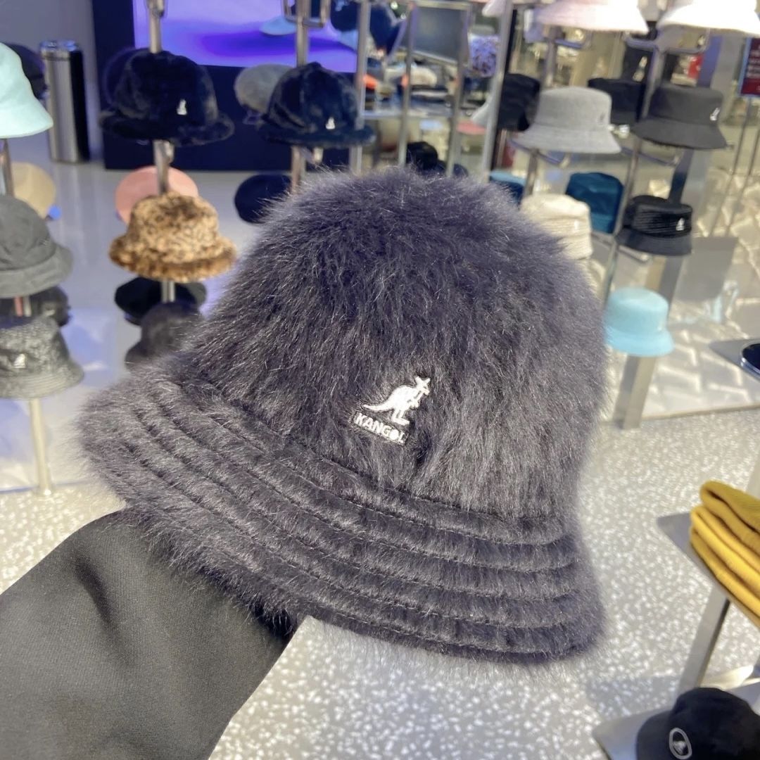 Kangol Kangur Rybak Kobieta Królicza sierść Ciepły pluszowy kapelusz garnkowy Jesień i zima Wszechstronna koreańska wersja Kopuła_voghion.com