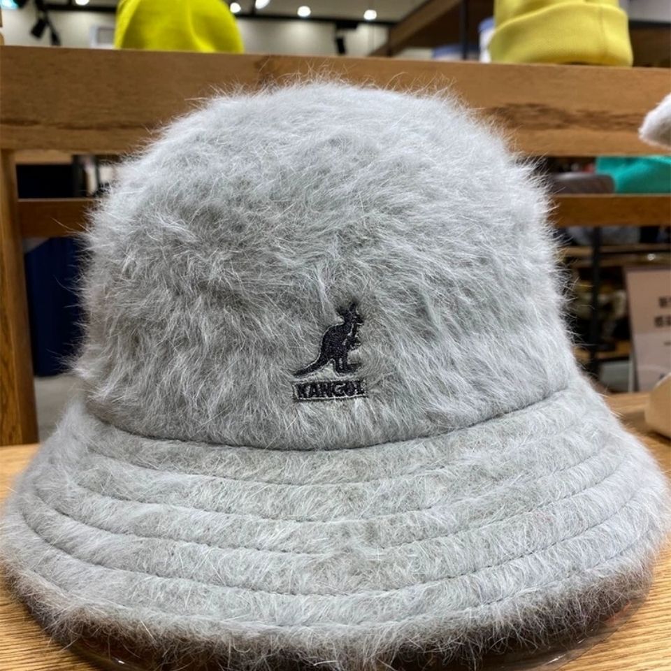 Kangol Kangur Rybak Kobieta Królicza sierść Ciepły pluszowy kapelusz garnkowy Jesień i zima Wszechstronna koreańska wersja Kopuła_voghion.com