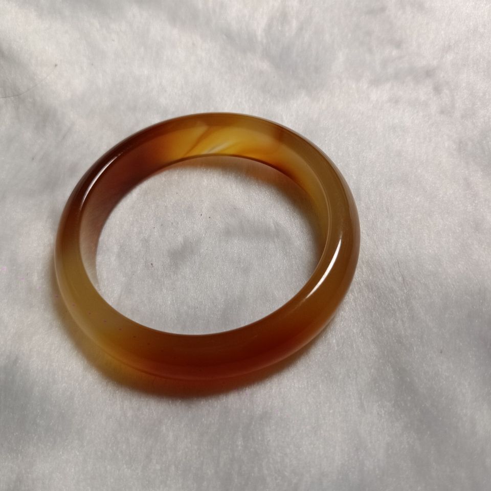 8圈口天然色玛瑙玉髓手镯女款一物一图