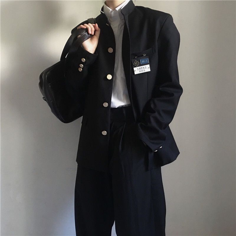 College style class uniform stand-up collar Japanese new suit men's and women's jacket college JK school uniform Zhongshan suit spring and autumn suit