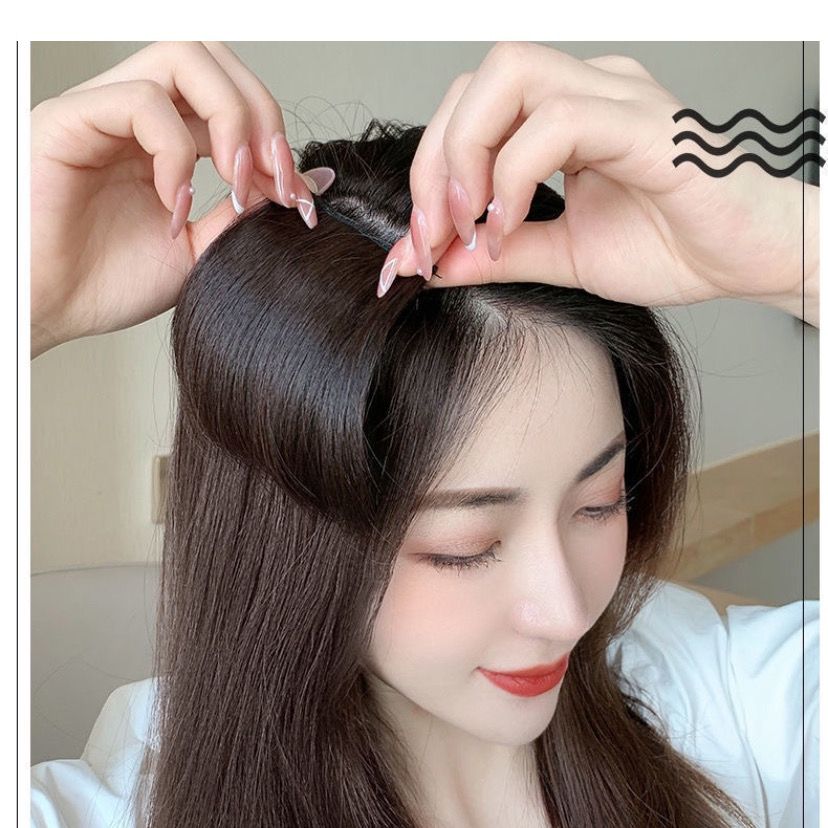 垫发片假发片女真发两侧垫发根假发垫头顶补发片增发量蓬松器贴片