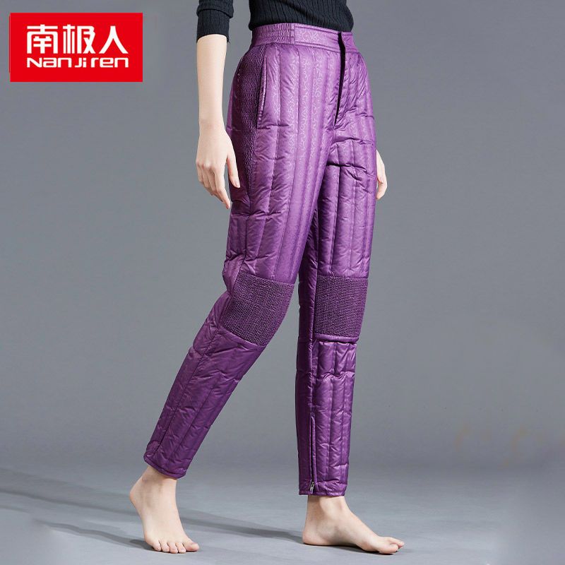 南极人品牌老年人女式羽绒裤女中老年轻薄妈妈老妈羽绒内胆裤棉裤