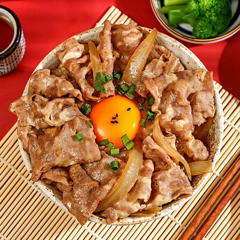 美乐食卓日式小牛饭料理包260g盒牛丼吉野家山姆自热米饭速食料包【2