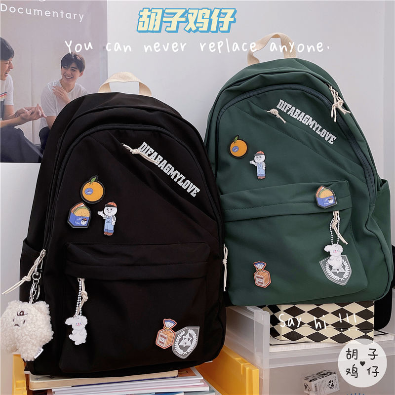 Japanese ins style vintage sense girl student schoolbag female Korean version of Harajuku ulzzang shoulder bag large-capacity backpack