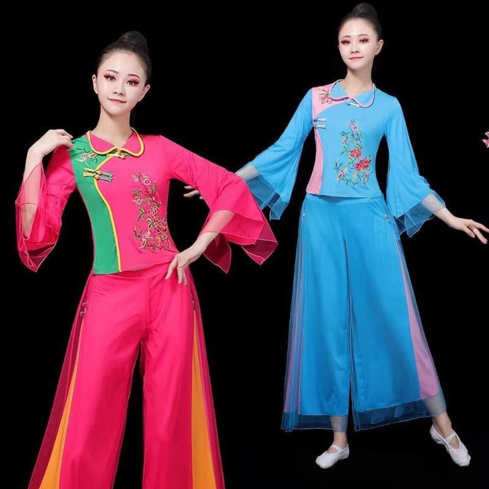 2022广场舞服装女新款套装民族风跳舞衣服秧歌舞伞舞表演服舞蹈服