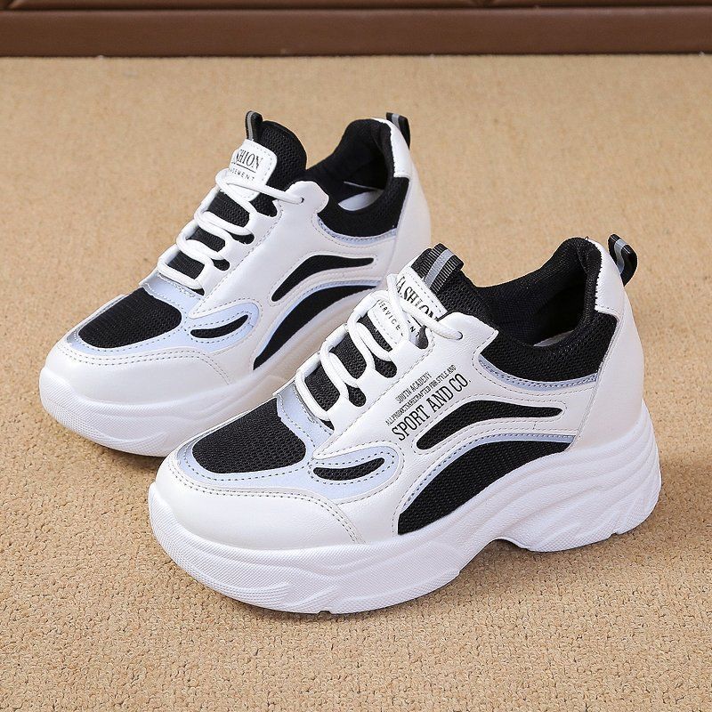 Daddy shoes women's ins trendy shoes thick bottom increase all-match 22 new spring and autumn inner height increase casual sports small white shoes