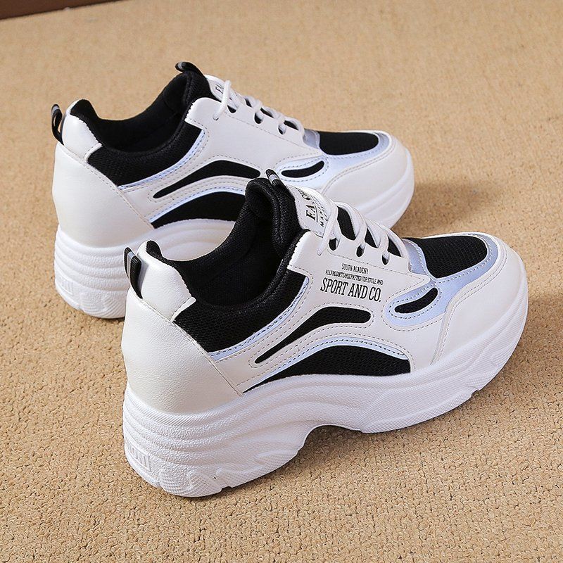 Daddy shoes women's ins trendy shoes thick bottom increase all-match 22 new spring and autumn inner height increase casual sports small white shoes