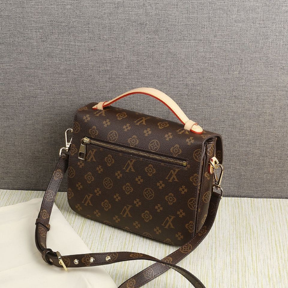 lv lc邮差包真皮女包老花斜挎三合一女包百搭秋冬单肩手提小方包