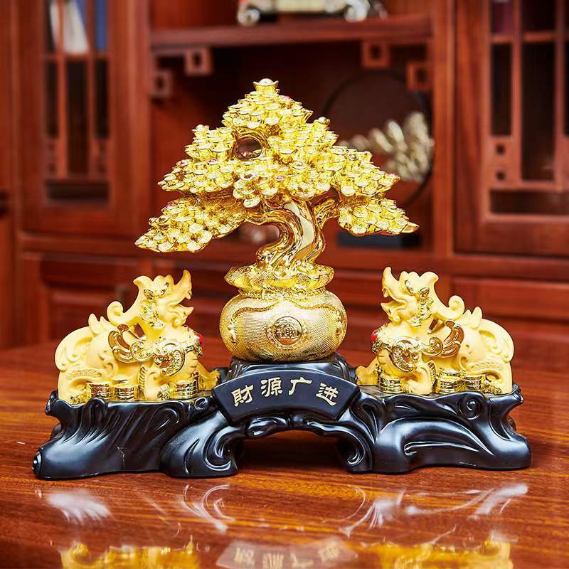 发财树貔貅工艺品摆件财源广进家居办公室店铺开业送礼品摇钱树