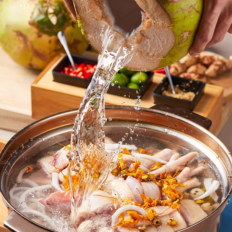 海南文昌鸡椰子鸡火锅套餐全套配料农家散养小母鸡走地鸡鲜活鸡肉
