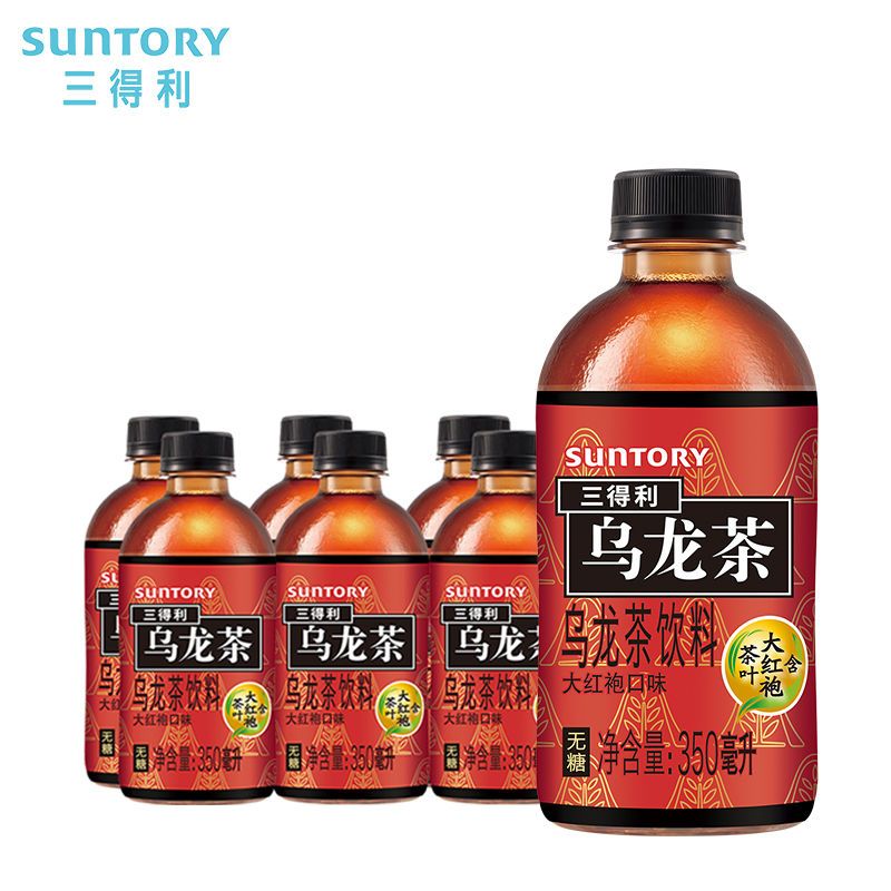 三得利乌龙茶大红袍 茶饮料 醇厚茶感 350ml*6瓶