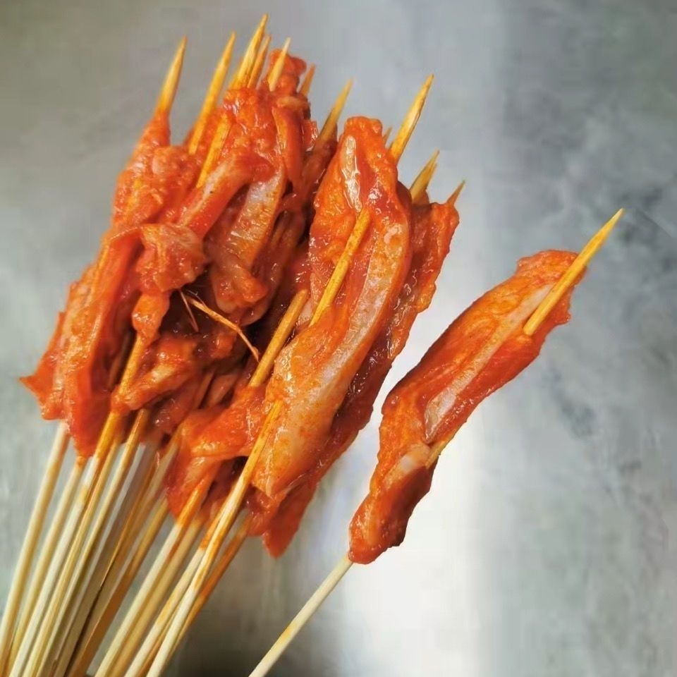 猪喉骨小串猪脆骨串小肉串冷冻新鲜肉串烧烤串2000串中街夺命