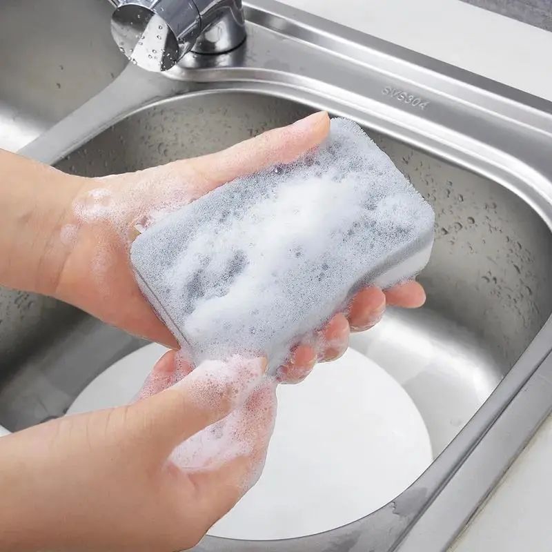 20片加厚双面洗碗刷海绵擦百洁布清洁球耐用不掉渣洗锅刷碗清洁布