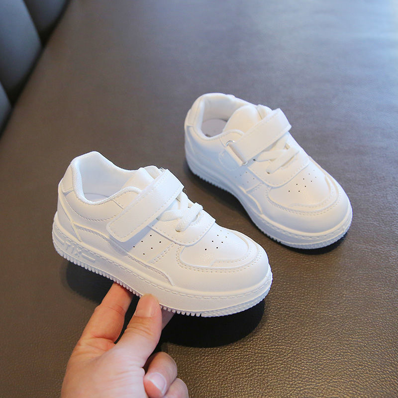 Children's white shoes  spring and autumn boys' sports shoes new girls' casual shoes breathable single shoes baby shoes