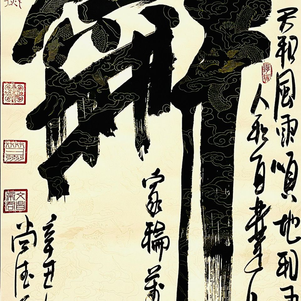 任法荣师弟尚德道人手写真迹和收藏送礼书法客厅玄关挂画支持定制