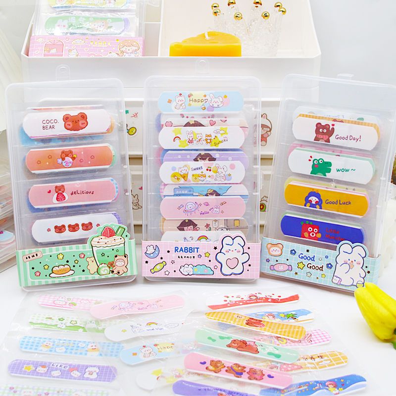 Small fresh cartoon band aid 80 pieces into breathable portable decorative beauty paste students' outdoor portable band aid