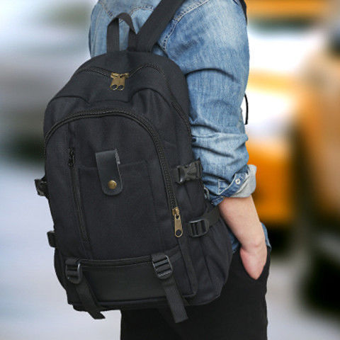双肩包2021新款帆布大容量高中初中学生书包旅行包电脑包背包男