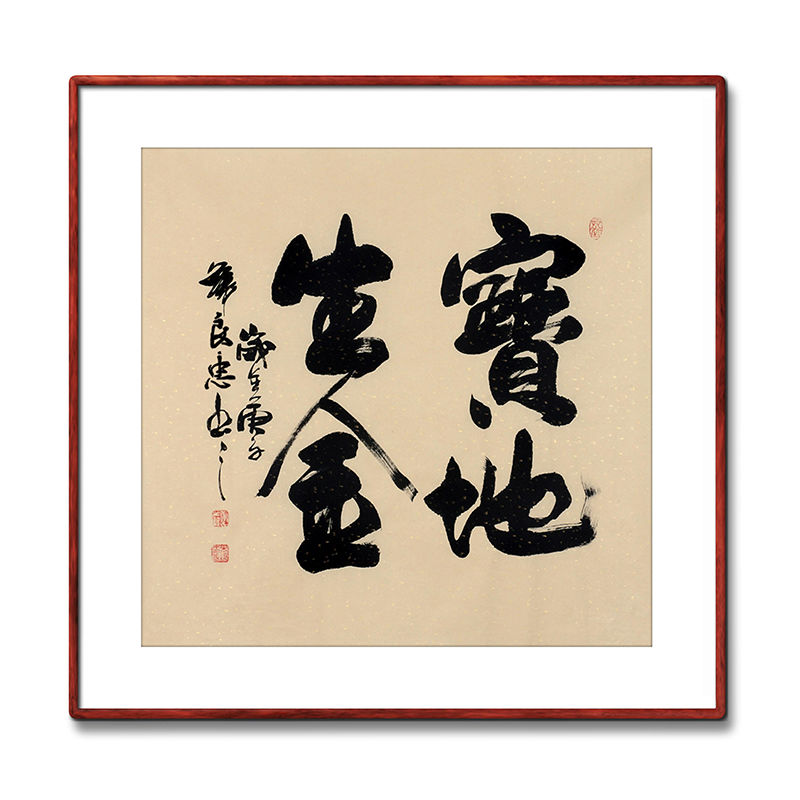 《宝地生金》书法家手写真迹毛笔字书法作品四尺斗方装饰字画定制