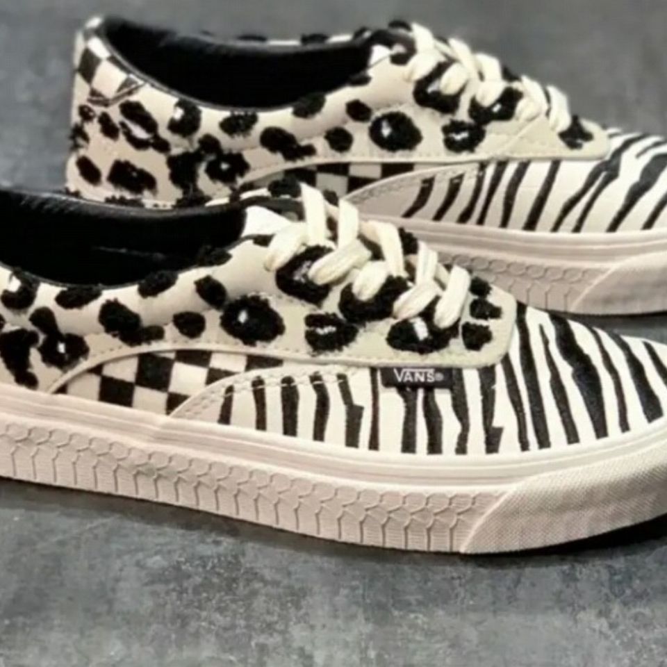 vans acer ni sp 万斯 斑马豹纹拼接 低帮男女硫化板鞋vans